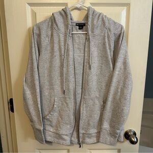 Womens Champion Light Gray Zip-Up, size large